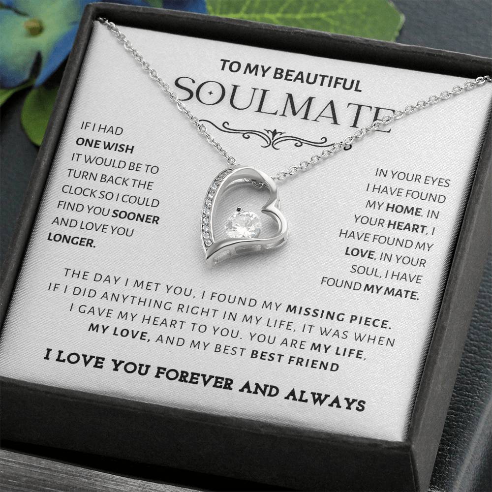 Gift for Soulmate "In Your Eyes I Have Found My Home" Necklace