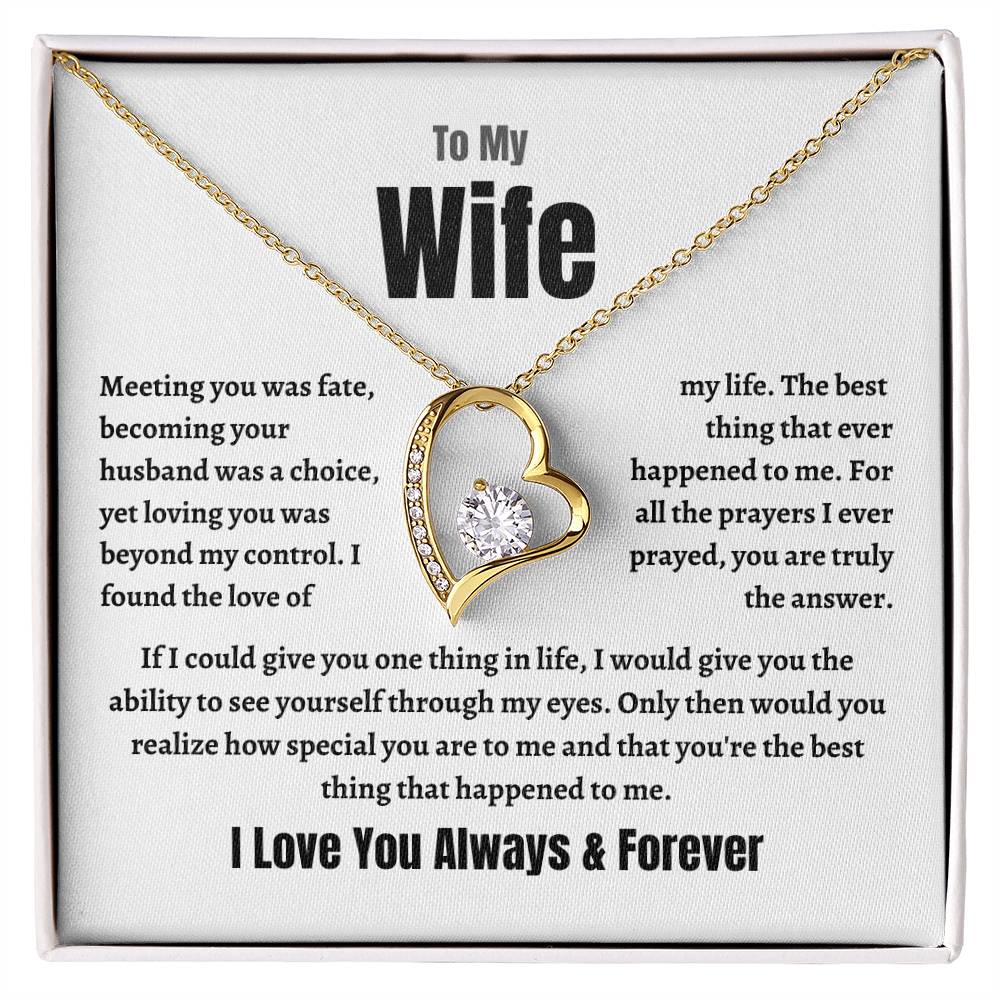 Wife Forever Love Necklace | Meeting You Was Fate | Perfect Gift For Her!