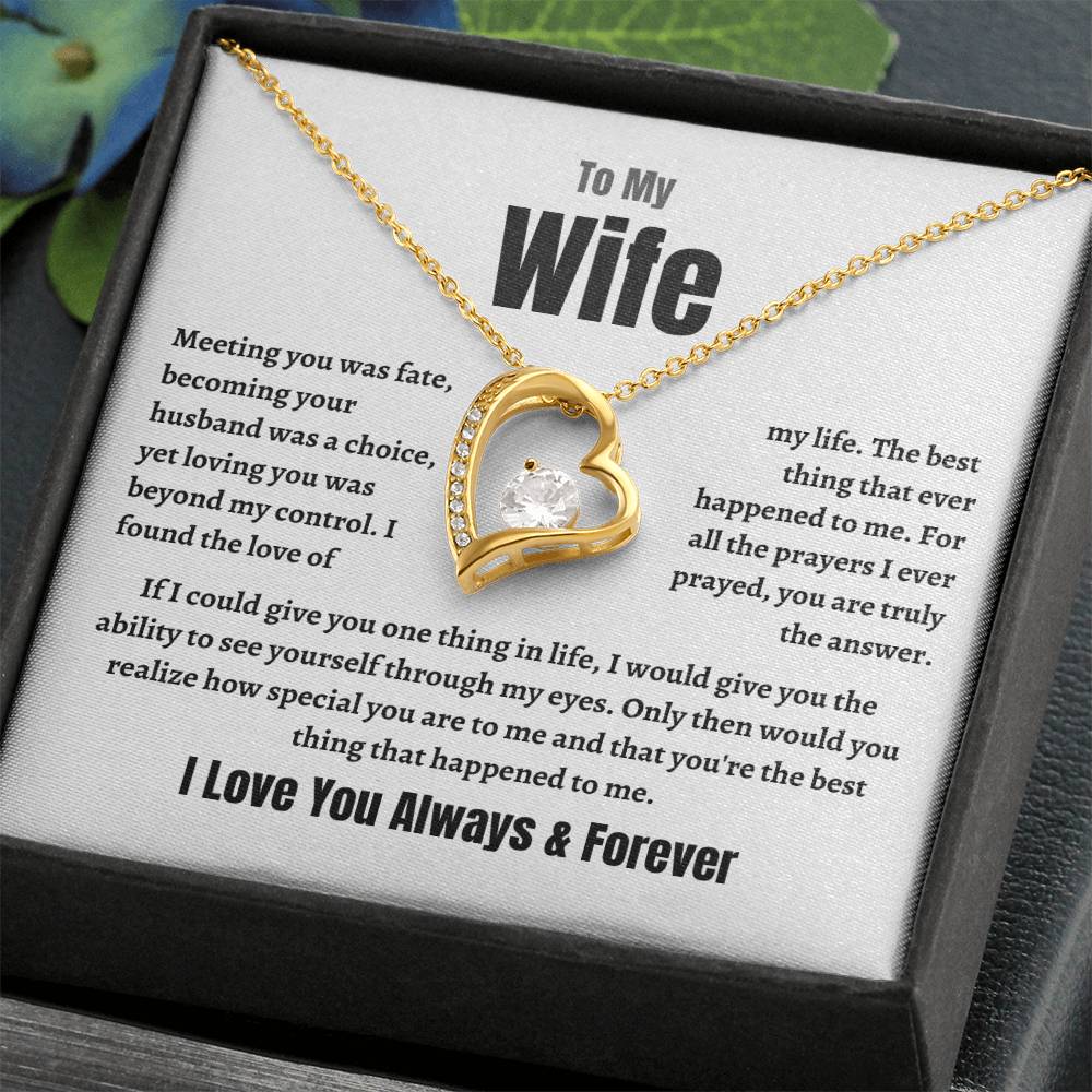 Wife Forever Love Necklace | Meeting You Was Fate | Perfect Gift For Her!