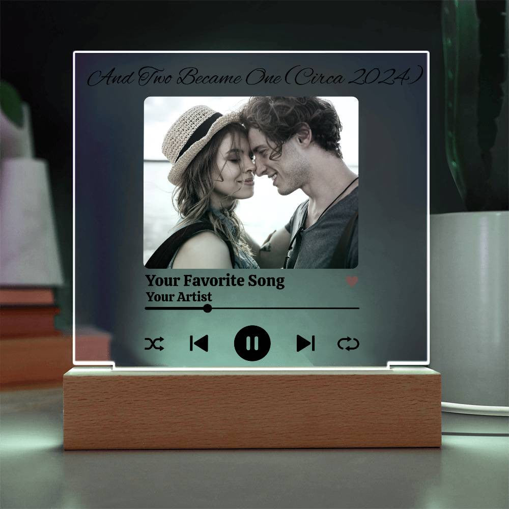 Acrylic Song Plaque | Create Memories for a lifetime
