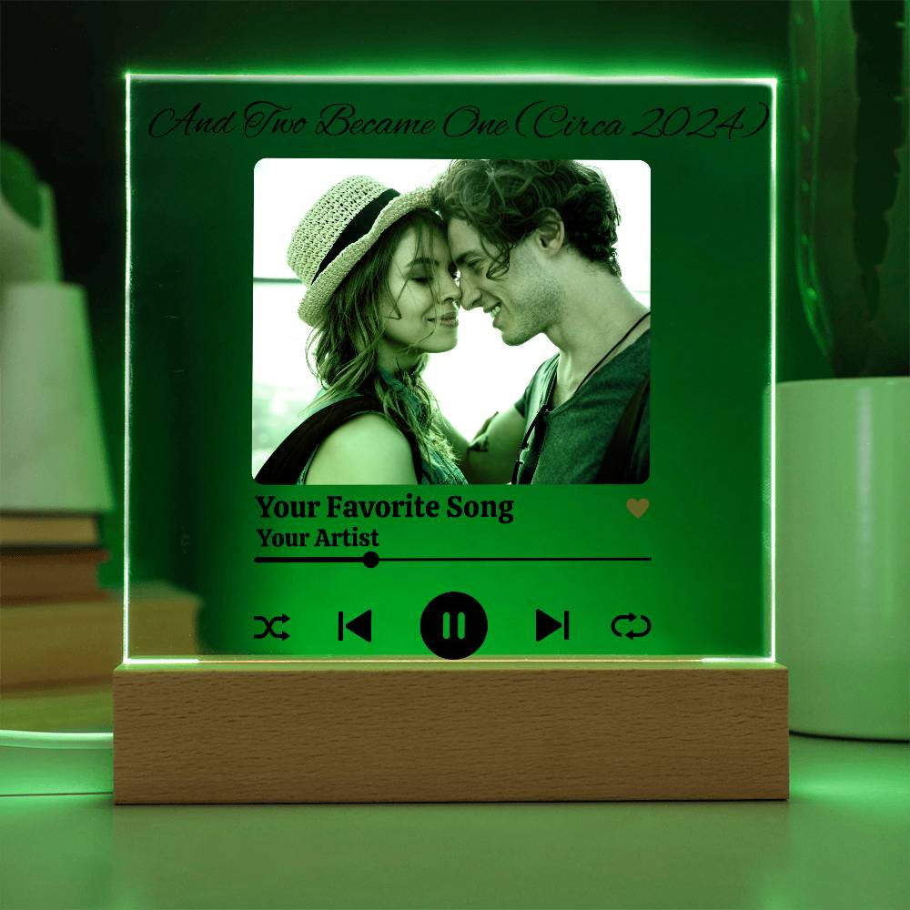 Acrylic Song Plaque | Create Memories for a lifetime