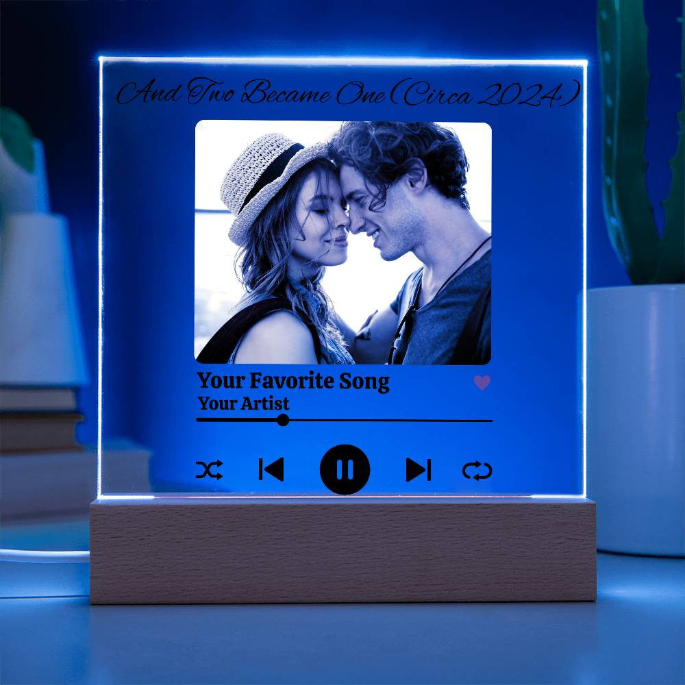 Acrylic Song Plaque | Create Memories for a lifetime