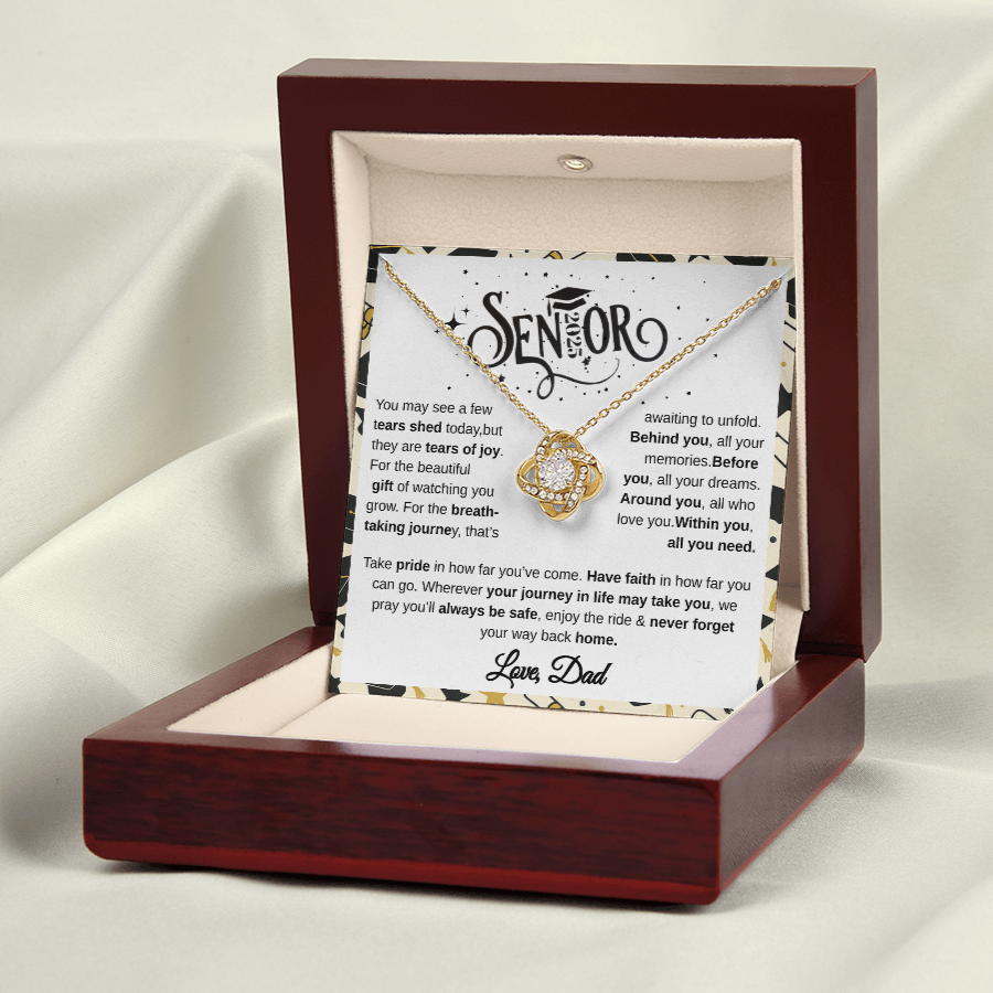 Senior 2025 | Take Pride In How Far You've Come | Love Knot Necklace