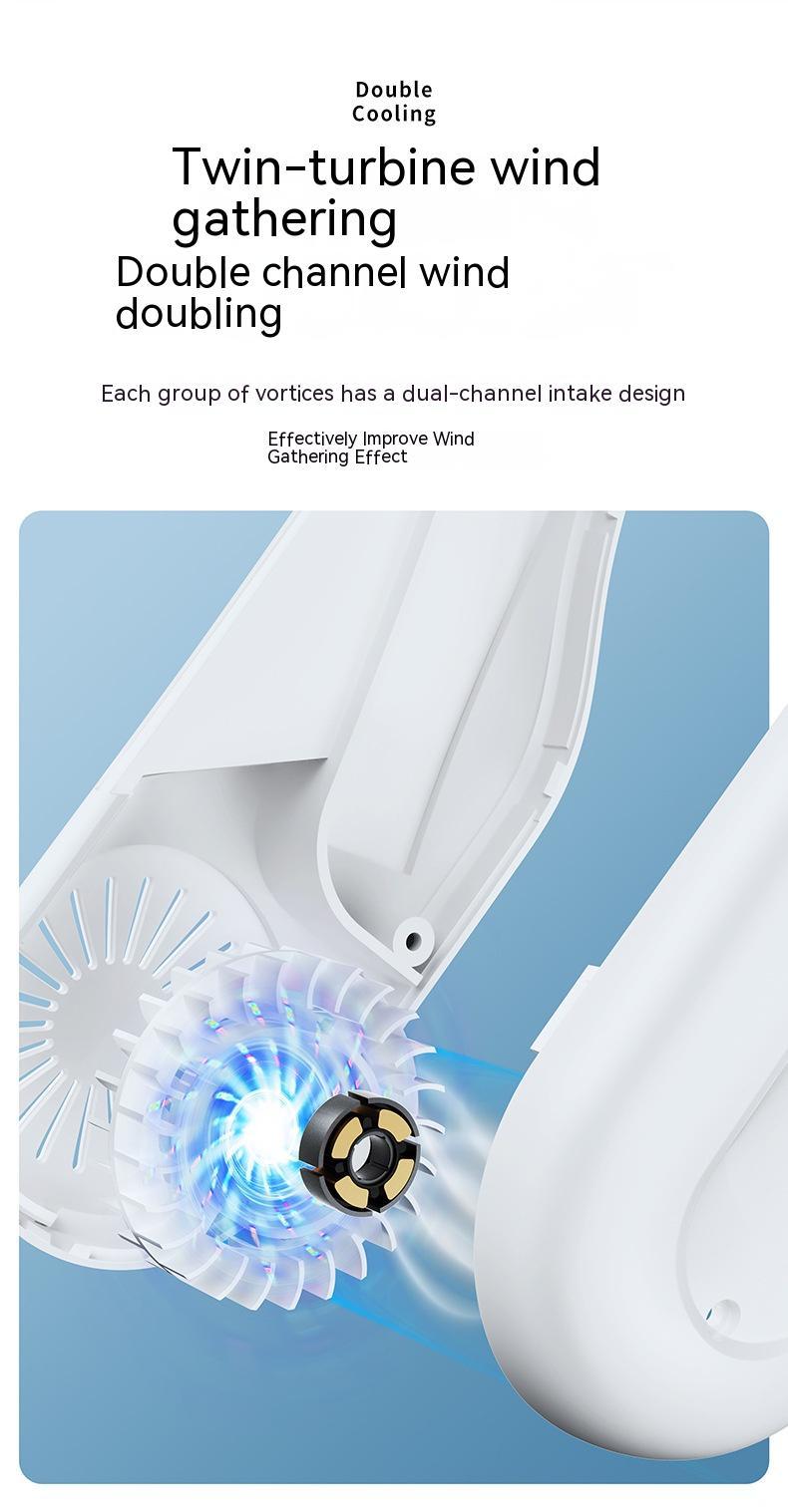 Handsfree Bladeless Neck  Fans with 360 Cooling Quiet, 5200 mAh Battery Operated USB Wearable Personal Fan