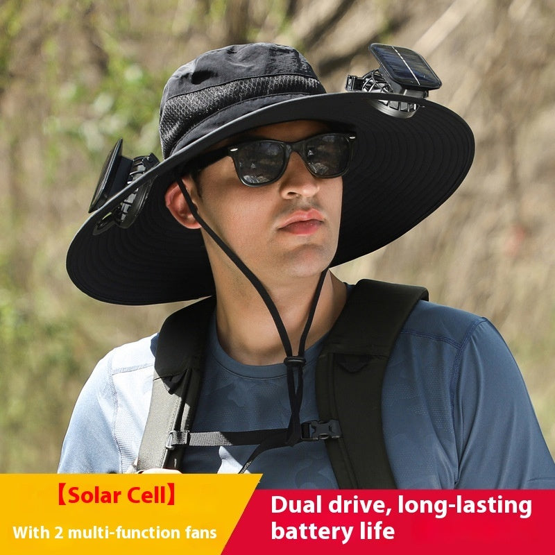 Lithium Battery Charging Solar Fan Hat