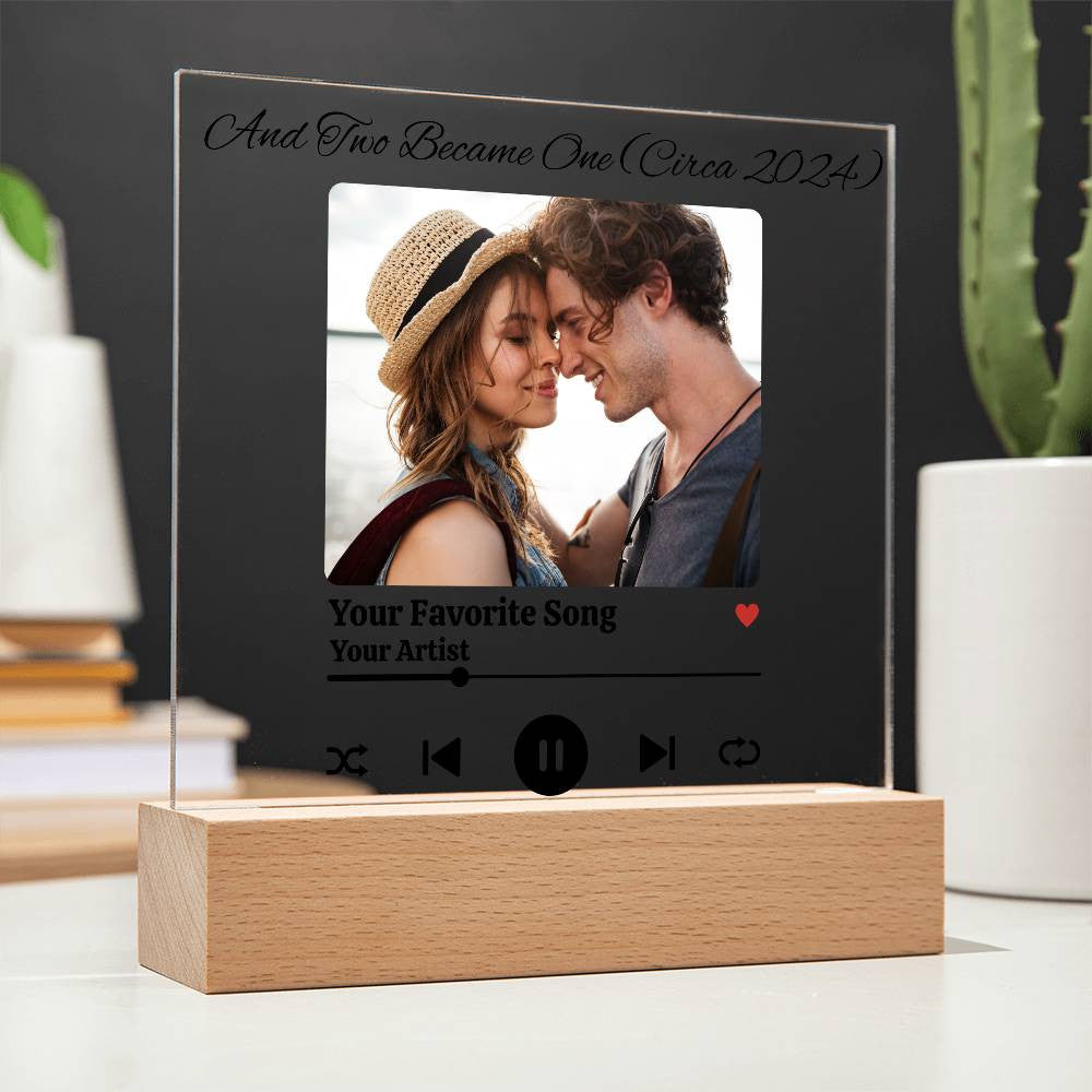 Acrylic Song Plaque  | Create Memories for a lifetime