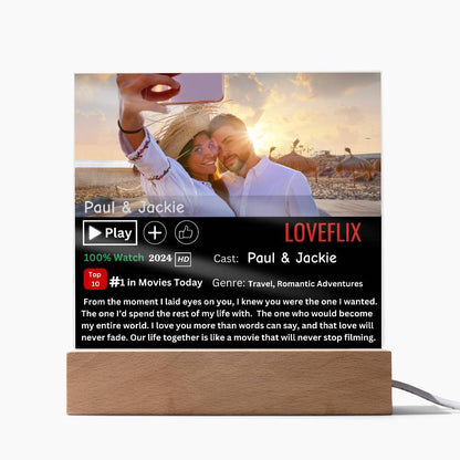 Personalized LoveFlix Acrylic Plaque