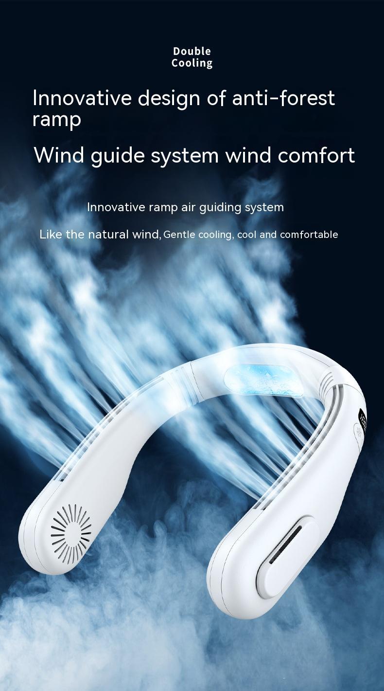 Handsfree Bladeless Neck  Fans with 360 Cooling Quiet, 5200 mAh Battery Operated USB Wearable Personal Fan