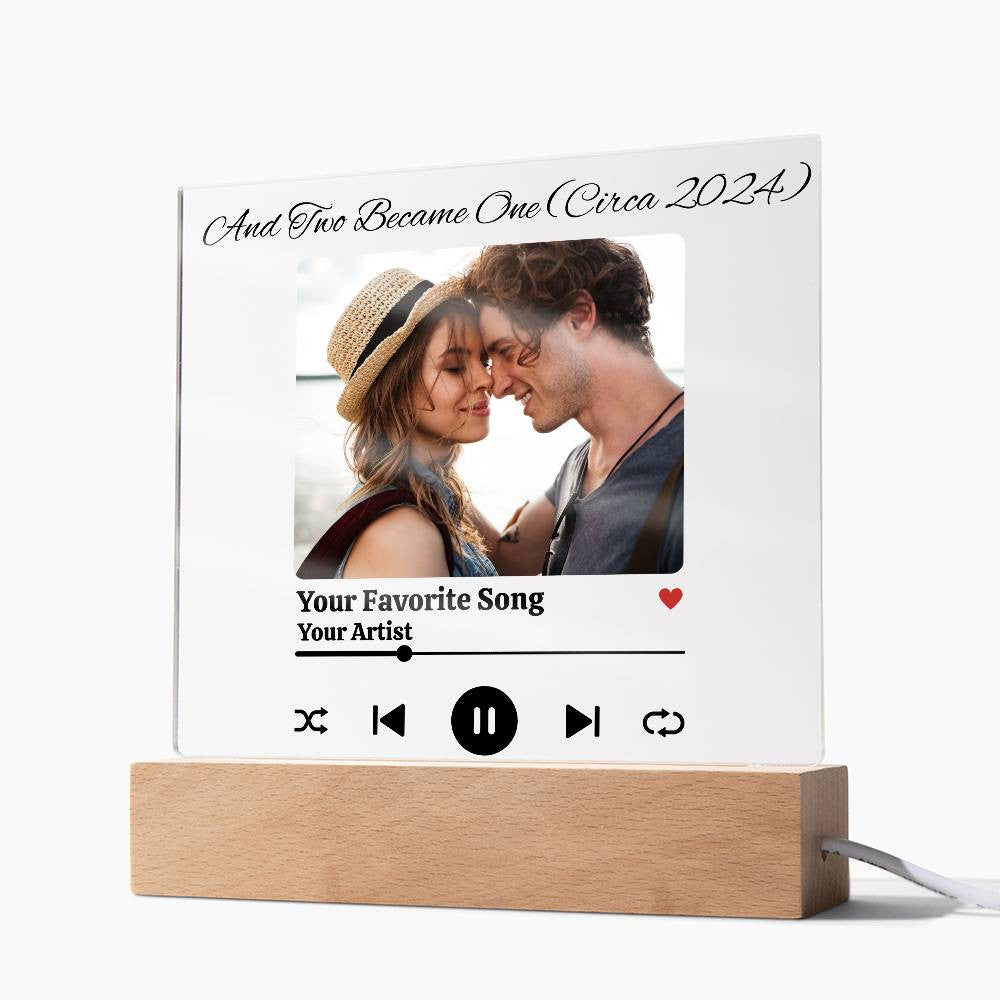 Acrylic Song Plaque  | Create Memories for a lifetime