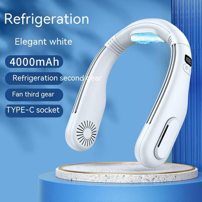 Handsfree Bladeless Neck  Fans with 360 Cooling Quiet, 5200 mAh Battery Operated USB Wearable Personal Fan