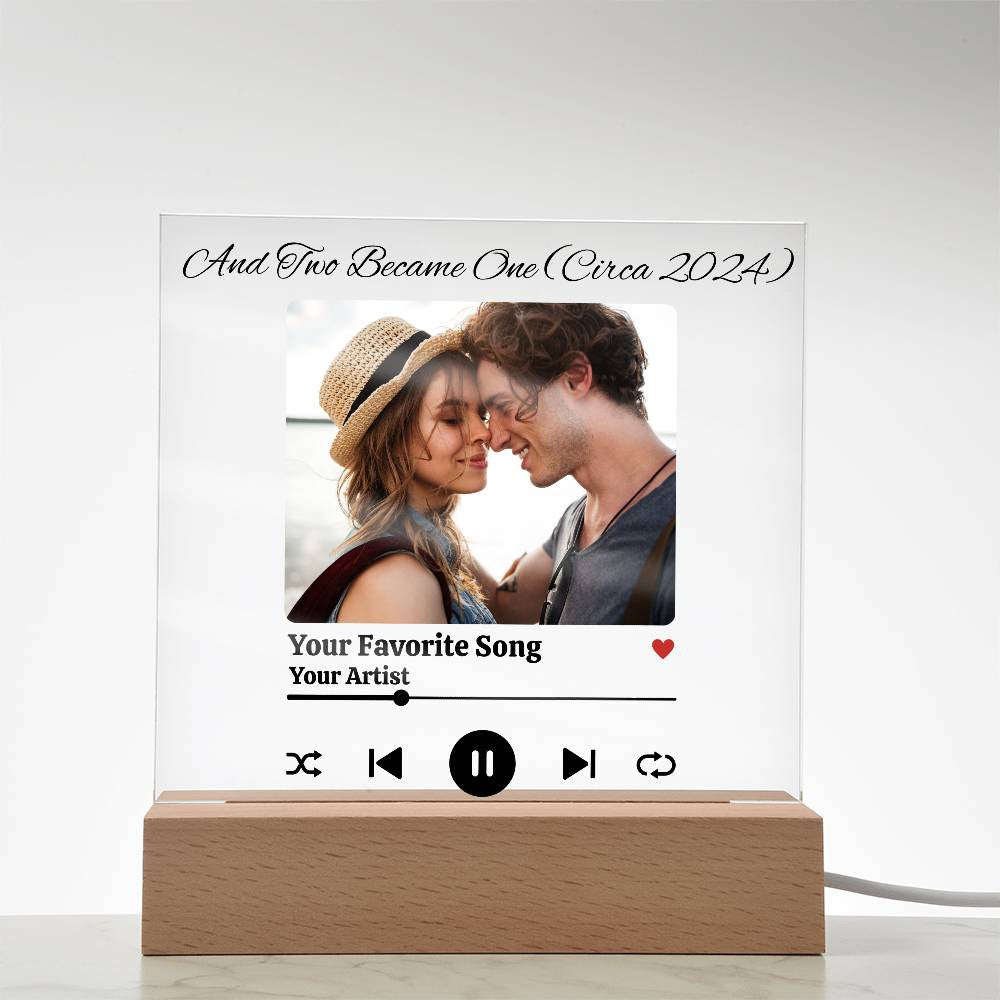 Acrylic Song Plaque  | Create Memories for a lifetime