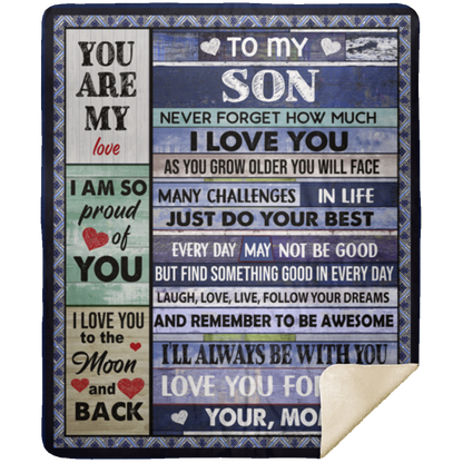 To My  Son From Mom | Never Forget  I Love You  Blanket | Perfect Christmas Gift