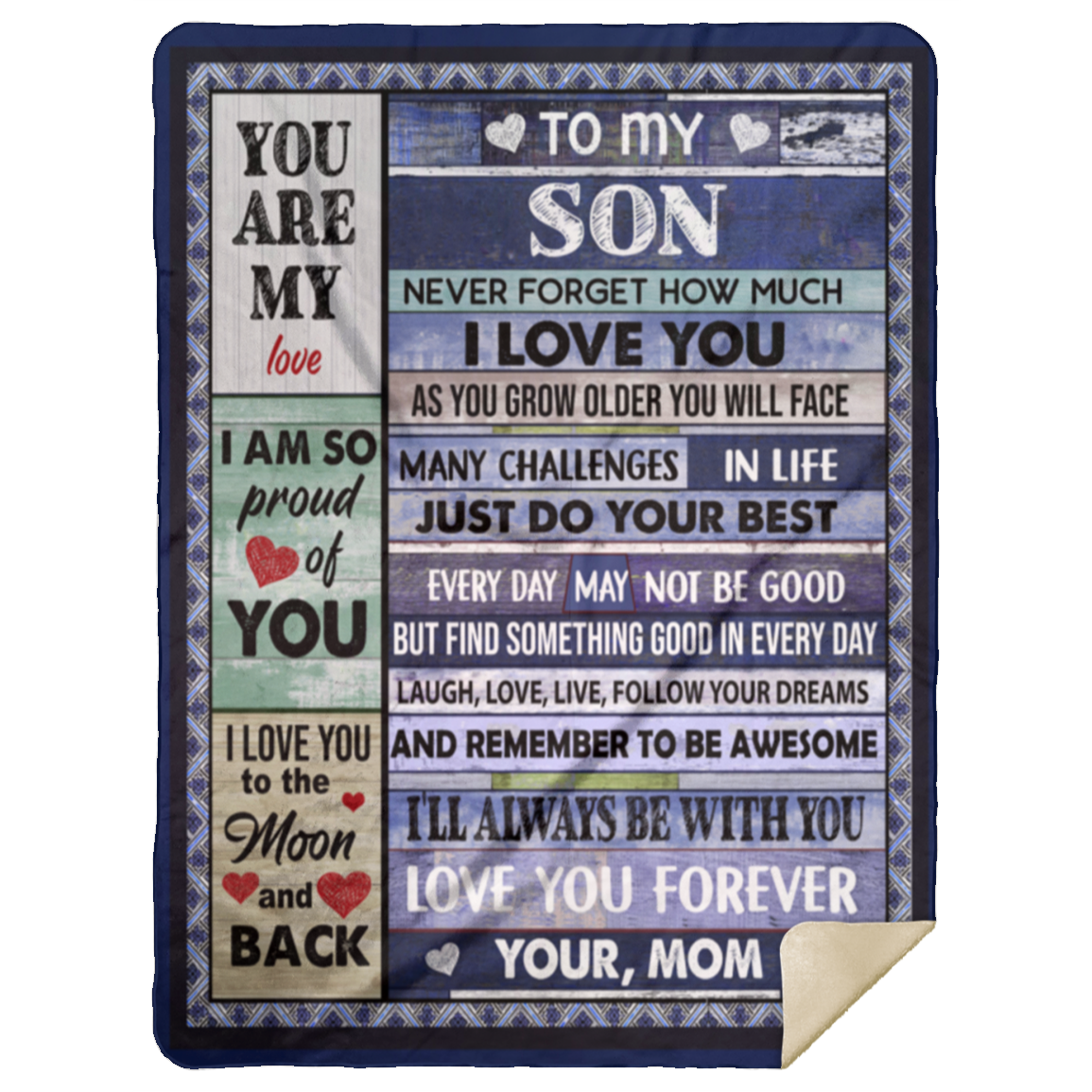To My  Son From Mom | Never Forget  I Love You  Blanket | Perfect Christmas Gift