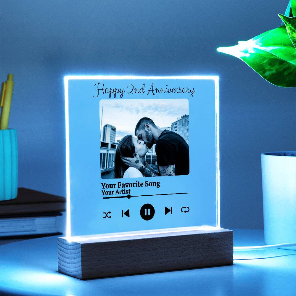 Anniversary Song Acrylic Plaque: A gift for that special occasion.