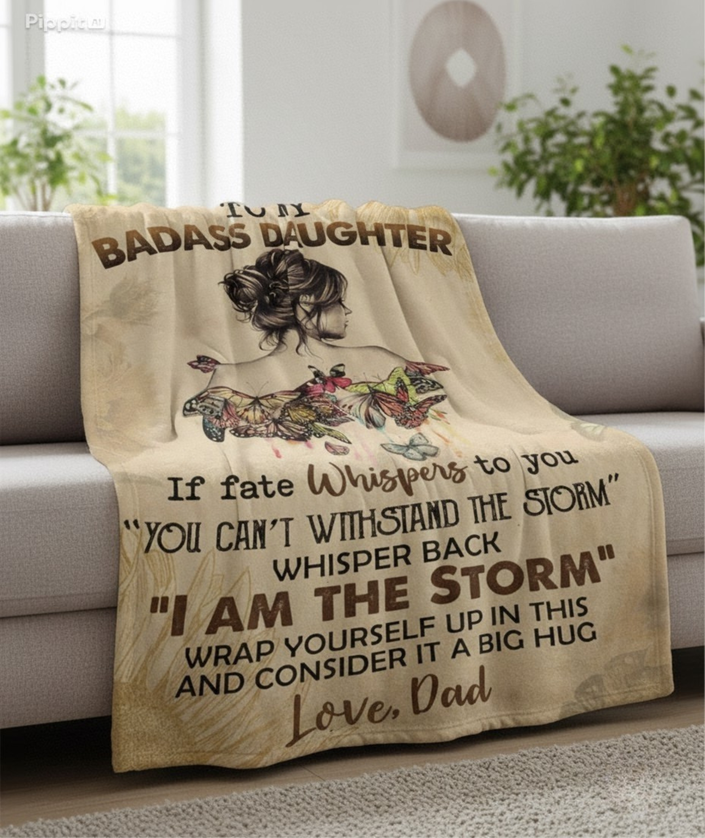 Badass  Daughter  Blanket
