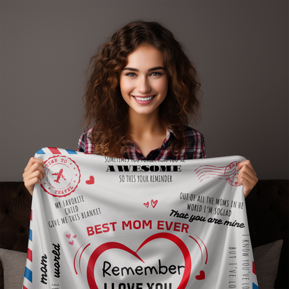 Postal  Card Blanket | Perfect Mom Gift