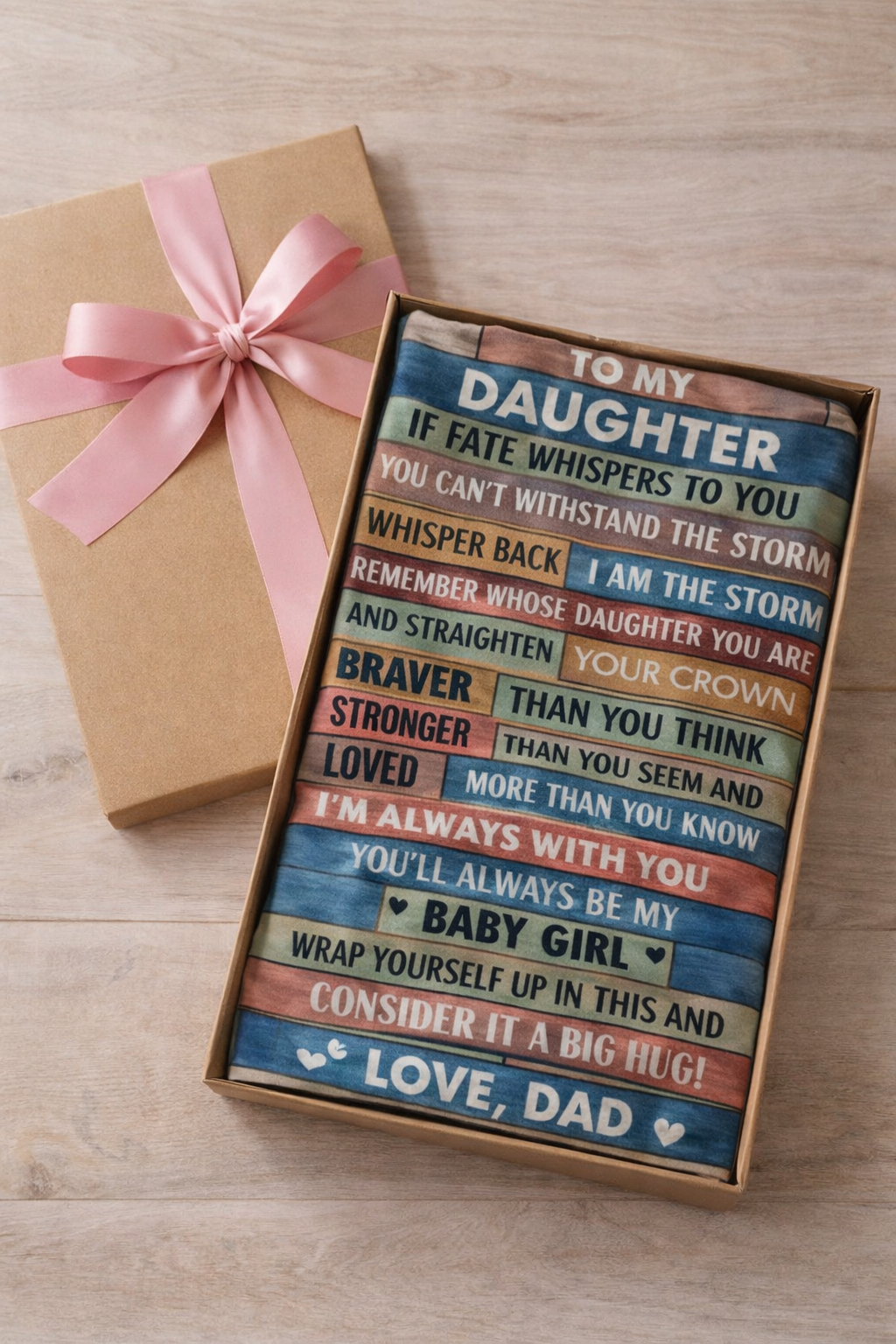 To My Daughter Whisper Back Storm Blanket