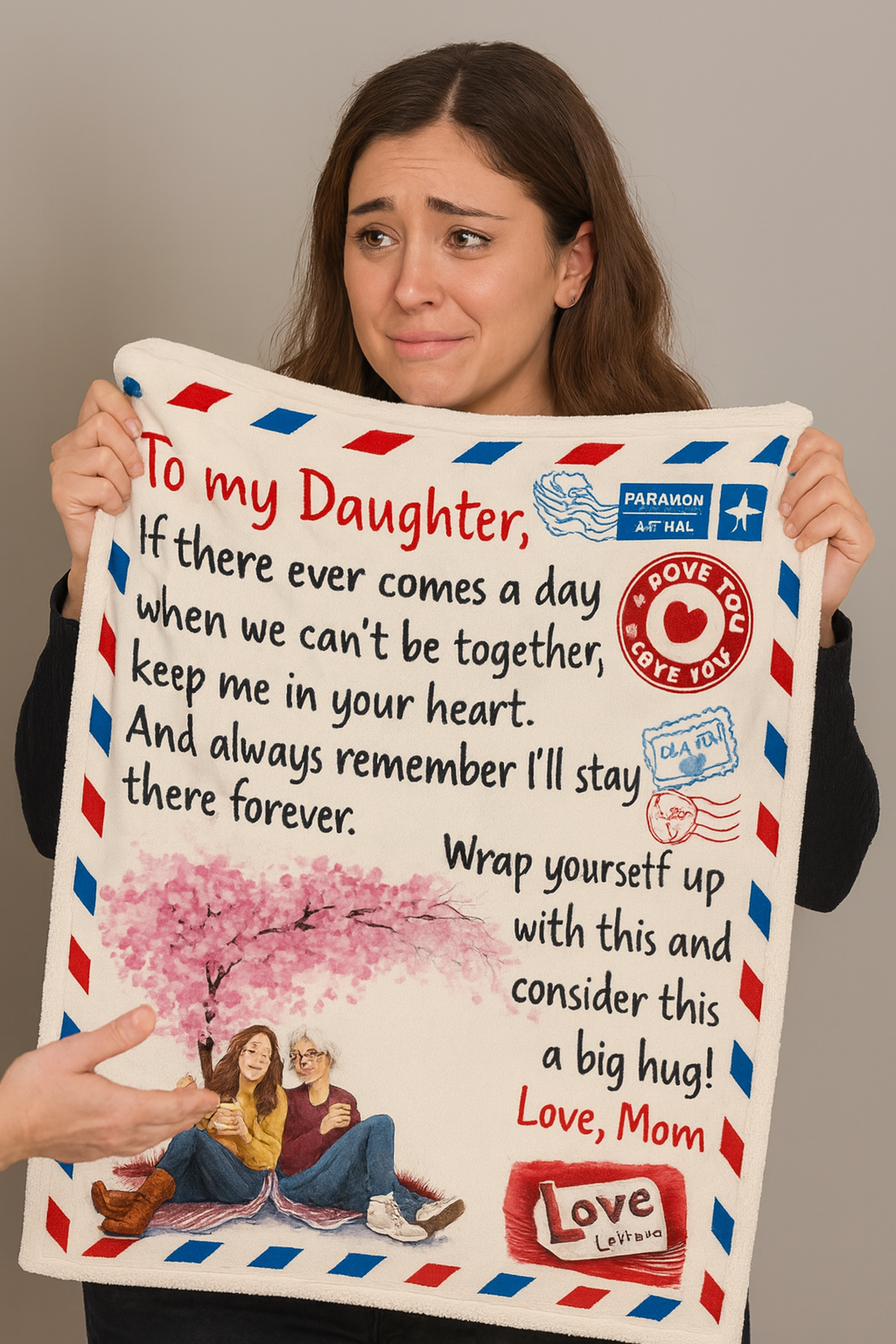 To My Daughter From Mom Postal Blanket| Perfect Reminder Of A Mother's Love
