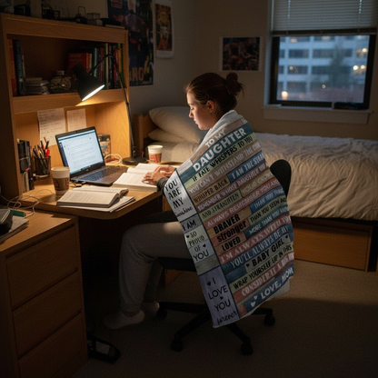 To My Daughter Whisper Back Storm Blanket