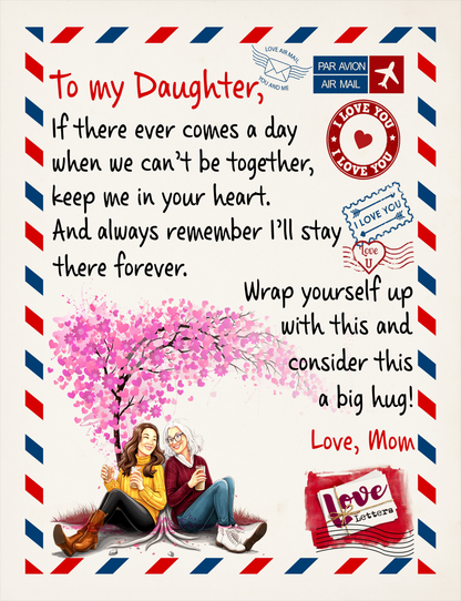 To My Daughter From Mom Postal Blanket| Perfect Reminder Of A Mother's Love