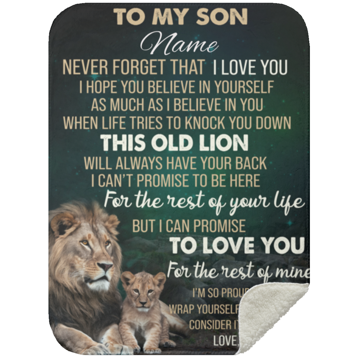 Personalized Son Blanket| Never Forget I Love You | To Son From Dad