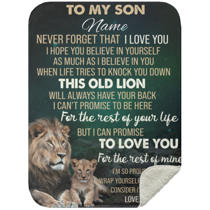 Personalized Son Blanket| Never Forget I Love You | To Son From Dad