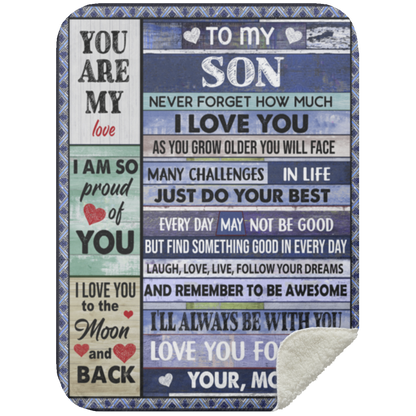 To My  Son From Mom | Never Forget  I Love You  Blanket | Perfect Christmas Gift