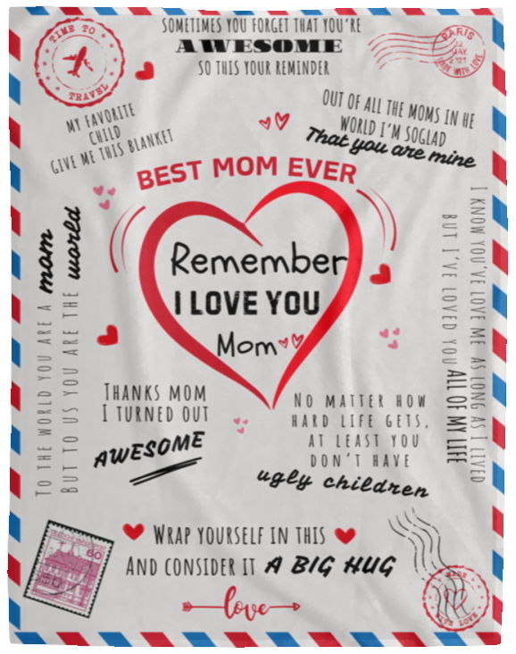Postal  Card Blanket | Perfect Mom Gift
