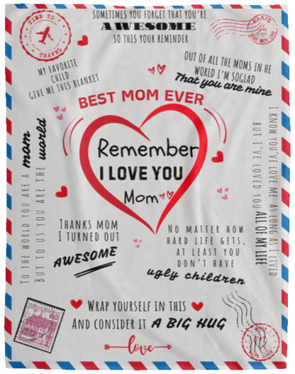 Postal  Card Blanket | Perfect Mom Gift