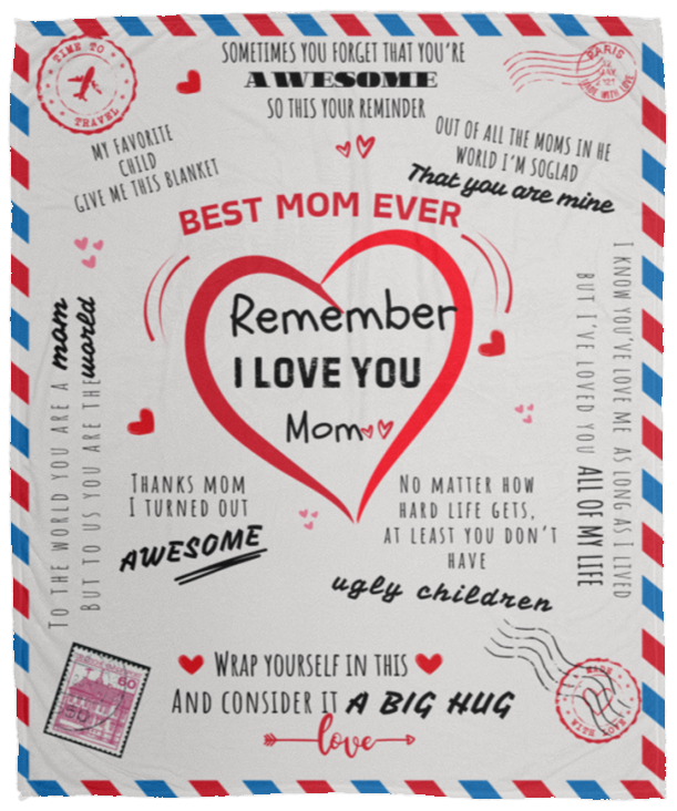 Postal  Card Blanket | Perfect Mom Gift