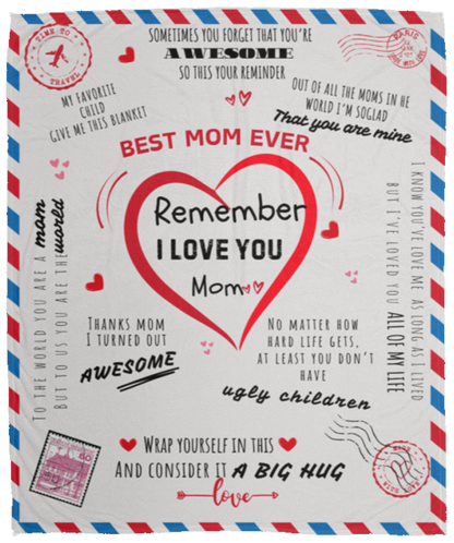 Postal  Card Blanket | Perfect Mom Gift