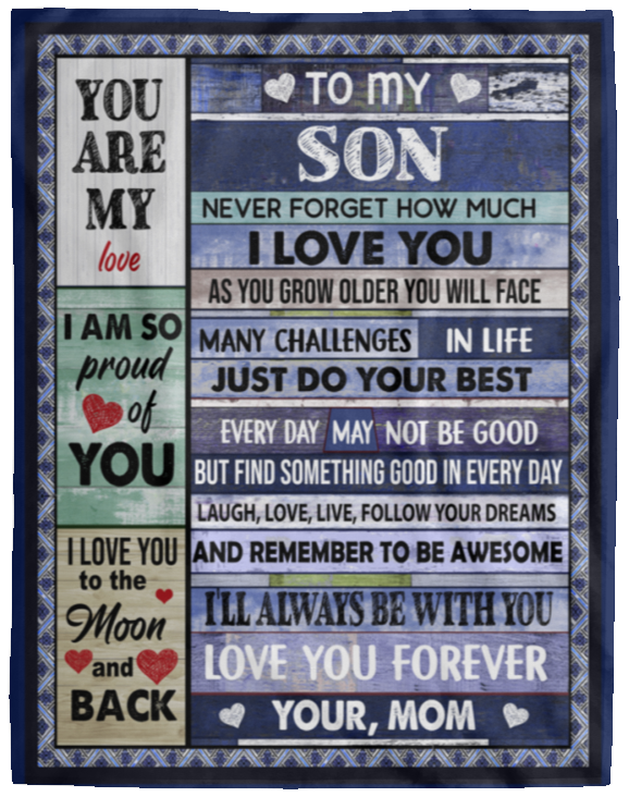 To My  Son From Mom | Never Forget  I Love You  Blanket | Perfect Christmas Gift