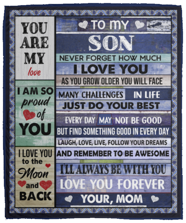 To My  Son From Mom | Never Forget  I Love You  Blanket | Perfect Christmas Gift