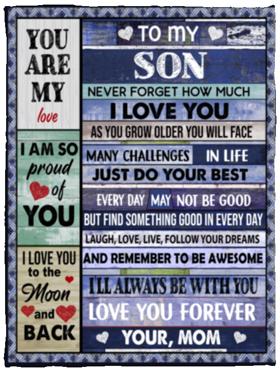 To My  Son From Mom | Never Forget  I Love You  Blanket | Perfect Christmas Gift