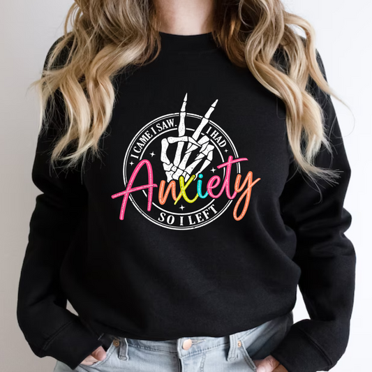 I came I saw In left crewneck