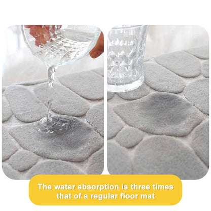 3pcs/set Bathroom Floor Mat, Non-Slip Bathroom Rug, Toilet U-Shape Mat, Absorbent Bath Rug, Bathroom Decor, Bathroom Accessories