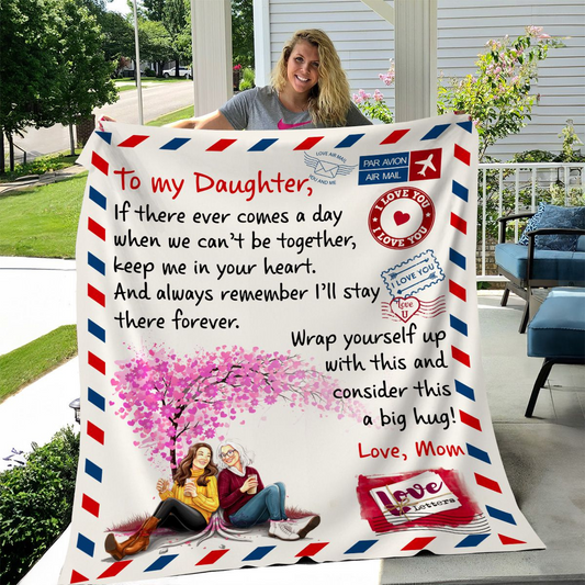 To My Daughter From Mom Postal Blanket| Perfect Reminder Of A Mother's Love