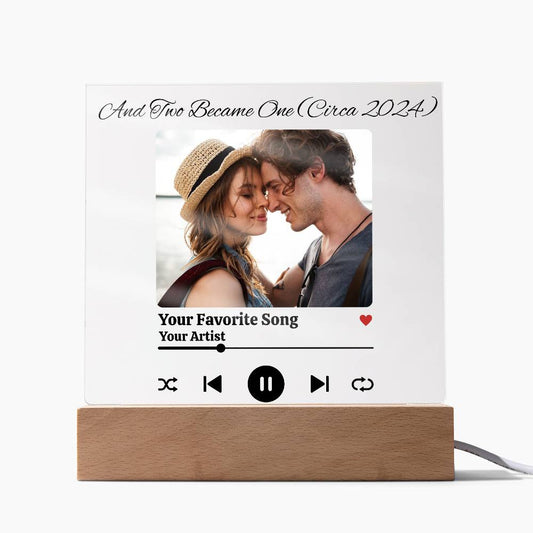 Acrylic Song Plaque  | Create Memories for a lifetime