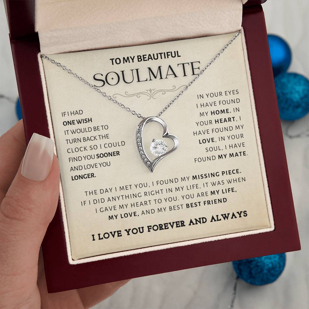 Gift for Soulmate "In Your Eyes I Have Found My Home" Necklace