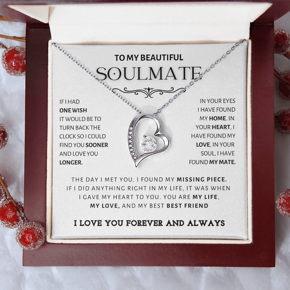 Gift for Soulmate "In Your Eyes I Have Found My Home" Necklace