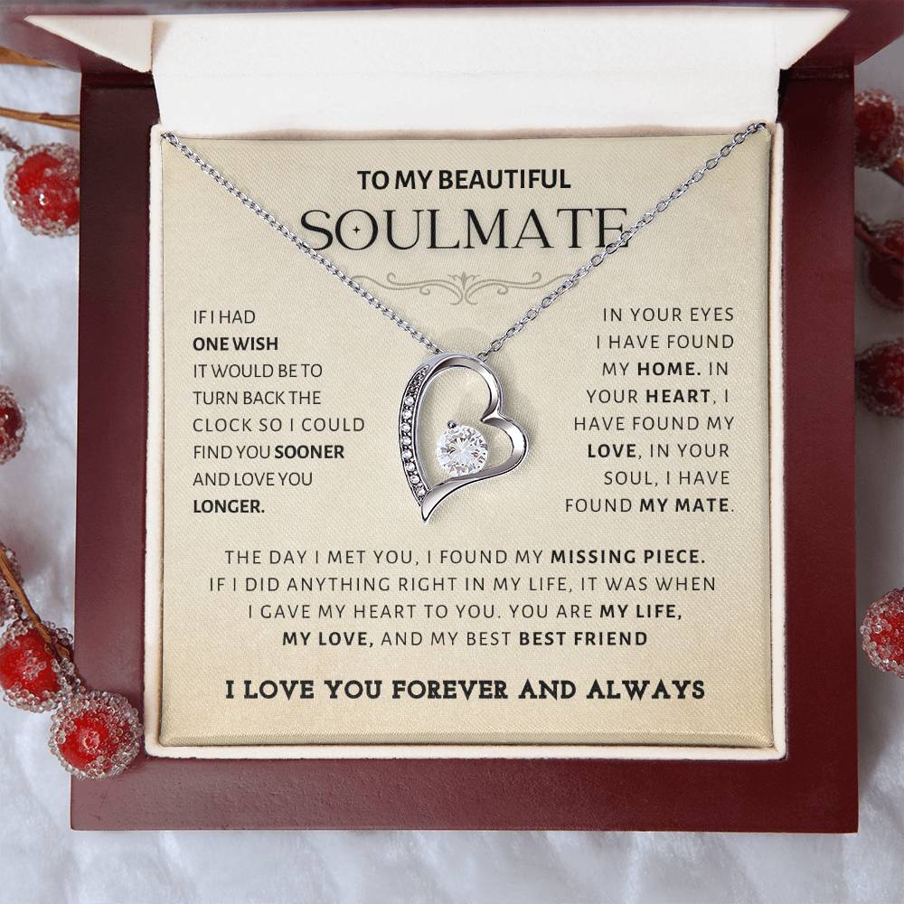 Gift for Soulmate "In Your Eyes I Have Found My Home" Necklace