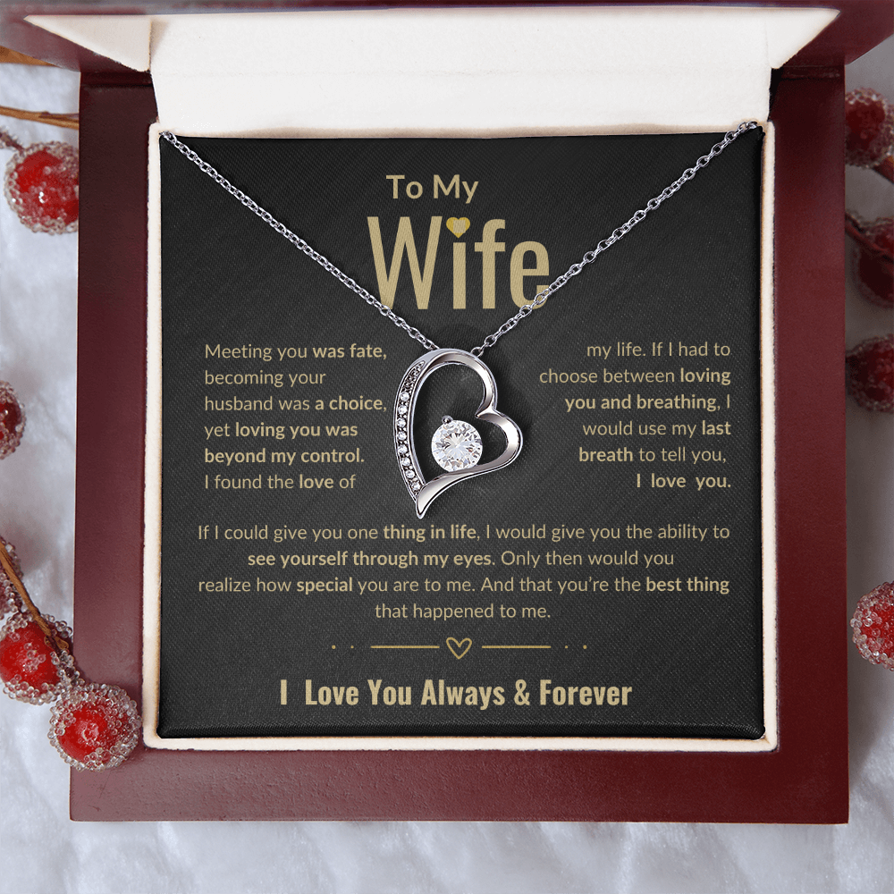 To My Wife Forever Love necklace | Perfect Love Gift | Meeting You Was Fate