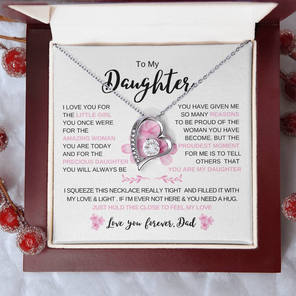 To My Daughter From Dad |  Love knot Necklace | Perfect Daughter Gift