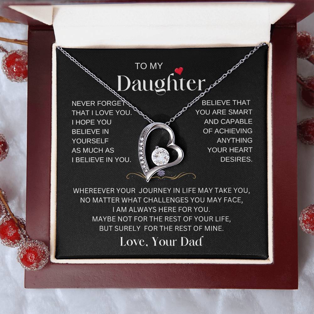 To My Daughter from Dad | Special Gift  for Daughter | Forever Love  Necklace