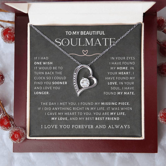 Gift for Soulmate "In Your Eyes I Have Found My Home" Necklace