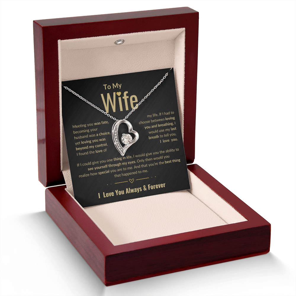 To My Wife Forever Love necklace | Perfect Love Gift | Meeting You Was Fate