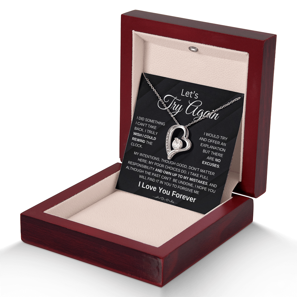 Let's Try Again | Forgive Me | Forever Love Necklace | For Wife | Soulmate | Girlfriend