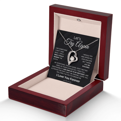 Let's Try Again | Forgive Me | Forever Love Necklace | For Wife | Soulmate | Girlfriend