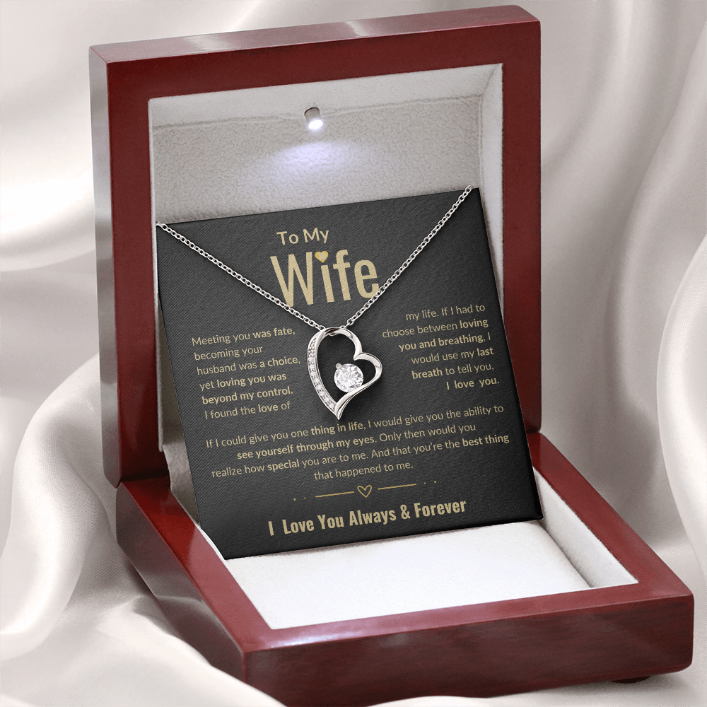 To My Wife Forever Love necklace | Perfect Love Gift | Meeting You Was Fate
