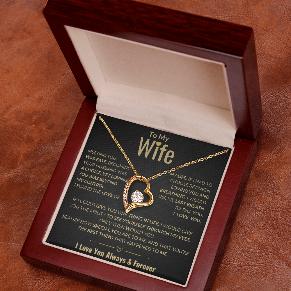 To My Wife Forever Love Necklace | Perfect Wife Gift | Meeting You Was Fate